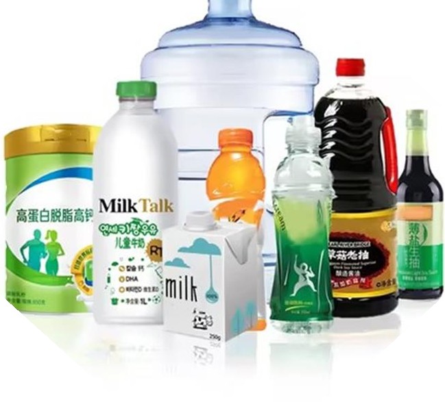 Molded food and beverage bottles and cartons